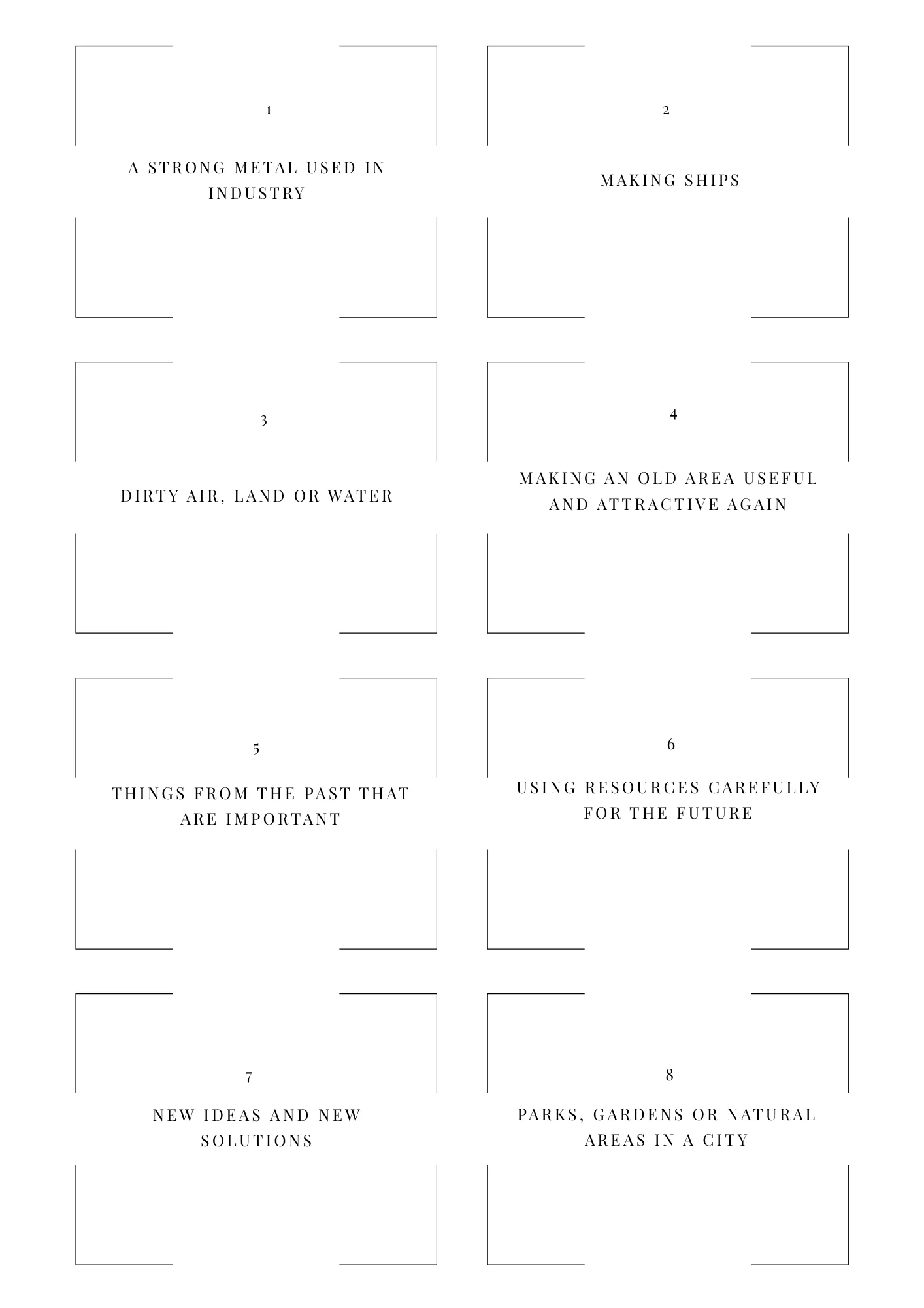 Workbook visual material
